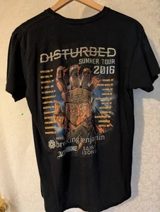 Camiseta Concierto Disturbed 2016 Gira de Verano Mediana Breaking Benjamin Gráfico - Imagen 1 de 15