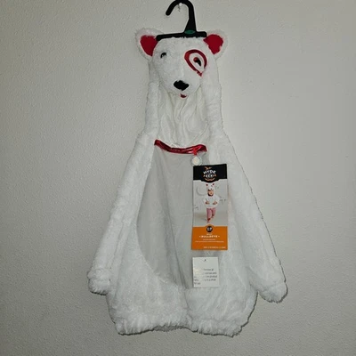 NEW Bullseye White Target Dog Halloween Costume Hooded Pullover Baby 12-18 Month - Image 1 of 4