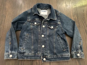 Old navy Jean Jacket For Toddler Girls size 5T denim button pockets blue - Picture 1 of 5