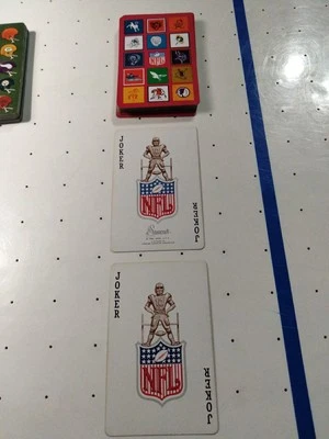 1963 Stancraft Playing Cards Complete Set Of 2 JOKER Lot NFL Football Red Back - Image 1 of 4