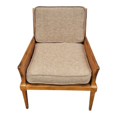 Silla de salón de arce moderna Mid-Century silla de dormitorio tapicería nueva Foto 1 de 4