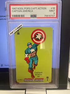 1967 Kool Pops Captain Action Captain America #1B Green PSA 9 Rare 1/1 - Picture 1 of 3