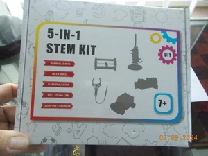 Kits de construcción STEM 5 en 1 sin usar canguro, rueda loca, proyector, brazo, automóvil - Imagen 1 de 7