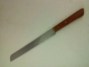 Stainless Steel Japan Serrated Bread Slicing Knife Wood Handle - Picture 1 of 4