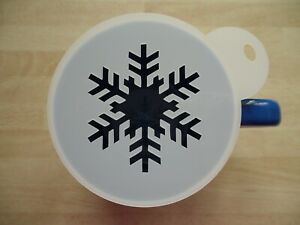100mm snowflake 2 design craft stencil and coffee stencil