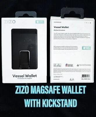 ZIZO  MagSafe Wallet w/ Kickstan+ Wallet Compatible W/iPhone BLACK - Image 1 of 4