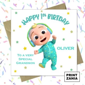 Personalised Coco Melon Birthday Card Son Daughter Grandson Granddaughter BES