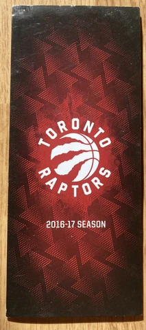 2016/2017 Toronto Raptors Season Ticket Holder Pamphlet  Basketball NBA Cover