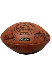 Invesco Field 2001 milla de altura año inaugural Denver Broncos fútbol americano firmado/2500 - Imagen 1 de 12