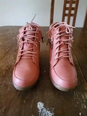 Top Moda Mujer Moda Zapatillas con Cordones al Tobillo Cuña Talla 9 Foto 1 de 4