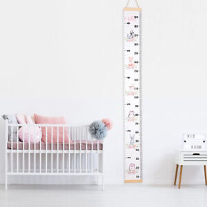 Kids Growth Chart Room Decor Wall Hanging Baby Kids Height Measure Ruler VM