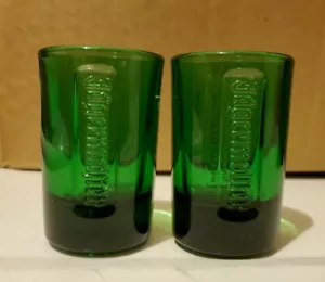 Jagermeister (SET DI 2) occhiali da scatto verdi con logo sul fondo Jager 1 oz - Foto 1 di 4