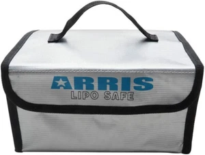 RC Lipo Battery Safety Bag 215 x 160 x 115mm Fireproof Explosionproof BLACK - Picture 1 of 10