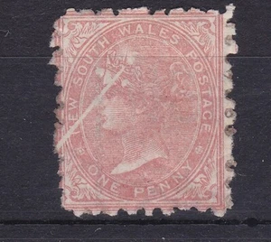 NSW23) NSW 1880 1d Salmon perf. 10, SG 208a. Mint Original Gum with massive diag - Picture 1 of 2