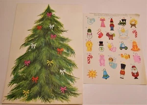 Hallmark Christmas Advent Calendar UNUSED 12" x 8 1/2" With Countdown Stickers - Picture 1 of 1
