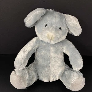 Silver One Gray Mouse Plush Shaggy Sits Baby Lovey Sewn Eyes 13" Stuffed Animal - Picture 1 of 5