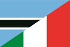 Aufkleber Botswana-Italien Flagge  Fahne 15 x 10 cm Autoaufkleber Sticker