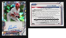 2021 Bowman Chrome Prospects Atomic Refractor /100 Johan Rojas #CPA-JR Auto