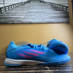 Adidas Men's Speedflow .3 Indoor Soccer Cleats Blue/Pink #GW7489 Size 11 - Picture 1 of 7