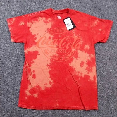 Camiseta Coca Cola Talla Pequeña Tie Red Dye Etiqueta Comida Chatarra Nueva con Etiquetas Foto 1 de 4