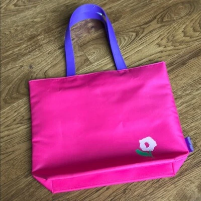 🆕 Clinique Donald tote new with tags bright pink floral over shoulder - Image 1 of 4