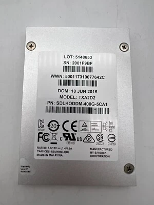 Sandisk Optimus 400GB 2.5" SAS Solid State Drive SDLKODDM-400G-5CA1 - Image 1 of 2