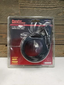 Cable en espiral de 1/4" X 6' recubierto de vinilo Popular Mechanics a prueba de óxido - Imagen 1 de 6