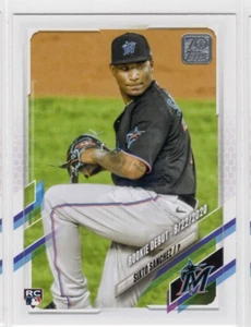 Sixto Sanchez 2021 Topps Update Baseball Rookie Debut #US186 Miami Marlins - Picture 1 of 1