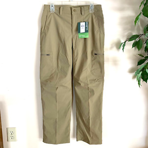 NEW LL Bean Cresta Hiking Cargo Pants Men's 31 x 30 Tan Nylon Stretch UPF 50 NWT