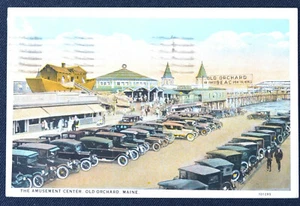 Amusement Center Old Orchard Maine ME Postcard PC 1934 Curteich - Picture 1 of 1