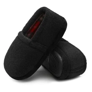 Boys Slippers Kids House Shoes with Cozy Memory Indoor 13-13.5 Little Kid Black - Picture 1 of 7