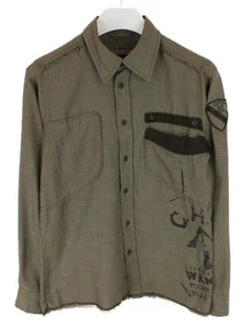 Camisa CHEVIGNON CL-Crust Para Hombre PEQUEÑA Informal Con Botones Estampado Marrón - Imagen 1 de 8