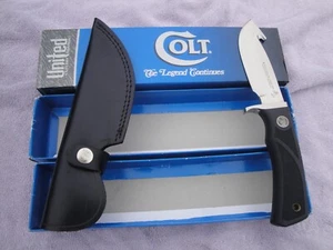 COLT CT-6 UNITED CUTLERY SKINNER GUTHOOK KNIFE NEW N BOX W/ SHEATH CASE ETCHED - Picture 1 of 7