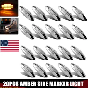20X 6.7" 24 LED Amber Truck Trailer Side Marker Clearance Light For Freightliner - Picture 1 of 8