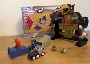RARE Angry Birds Transformers Jenga Optimus Prime Attack Game Grimlock Bird Pigs - Picture 1 of 8