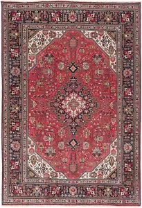 Tabriz Handgeknüpfter Perserteppich 294x198 cm-Fine,Orient,Carpet,Rug,Rot - Picture 1 of 12