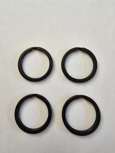 Heavy Duty Black Key Rings Stainless Steel Key Rings 4 Pcs Split 1 Inch/25mm - Picture 1 of 6