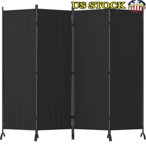 4 Panel Folding Room Divider Privacy Screen Portable Partition Office Bedroom US - Imagen 1 de 7