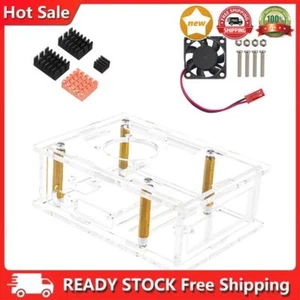 For Raspberry Pi 5 Acrylic Case Enlosure Shell Transparent Case W/ Cooling Fan - Bild 1 von 16