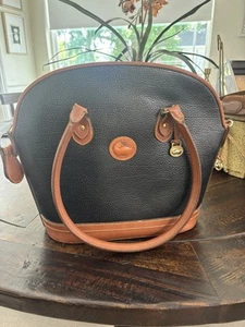 Dooney & Bourke Black And Brown Leather Vtg size X large Tote - Picture 1 of 20