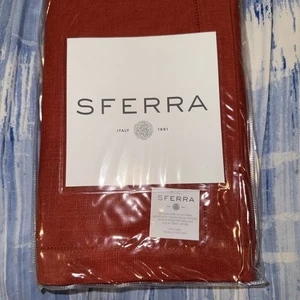 Sferra Dinner Napkins Set Of Three Brick Festival Linen 20x20 902 - Picture 1 of 5