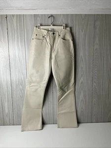 Damen 23 AGOLDE Jeans Recycled Leather Relaxed Boot Pant - CREME - Bild 1 von 13