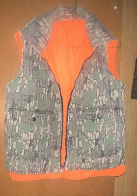 Trebark  Small  Reversible Camo And Blaze Orange  Hunting Vest insulated - Image 1 of 4