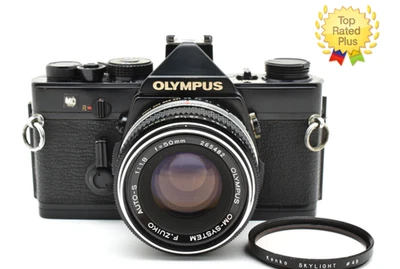 🎦 CLA'd [Exc+5] Olympus OM-1 Black SLR 35mm Film Camera 50mm f1.8 From JAPAN - Image 1 of 4
