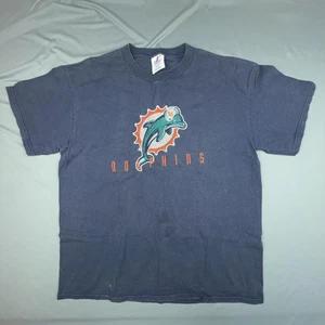 Vintage Miami Dolphins Shirt Mens Large Blue NFL Football Logo Athletic 90s Tee - Picture 1 of 5