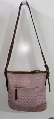 Bolso Bandolera Coach Rosa F10944 Firma Jacquard - Leer Foto 1 de 4