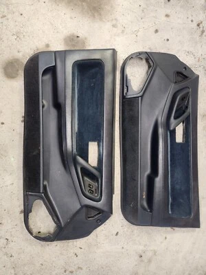 1990-1993 DA9 ACURA INTEGRA COUPE PALMY BLUE DOOR CARD PANEL LINERS L AND R - Image 1 of 4