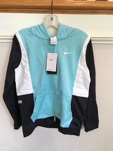 NIKE Boys Therma-Fit Navy White Blue Hooded Windbreaker Jacket Size XL NWT - Picture 1 of 5