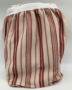 Olivia Quido Cosmopolitan Toile Bedskirt Burgundy Ivory Cali King #10D - Picture 1 of 5
