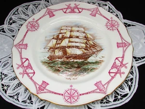 ROYAL WINTON GRIMWADES CUTTY SARK SHIP BUILT 1869 ANCHORS BELLS DISPLAY PLATE - Picture 1 of 4
